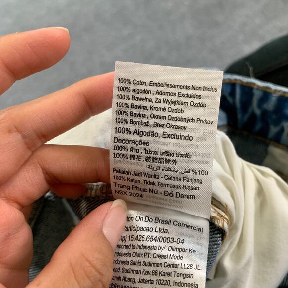 Cotton On:Jeans Womens 22 Storm Blue Rip Low Rise Straight Distressed Denim - Picture 10 of 14